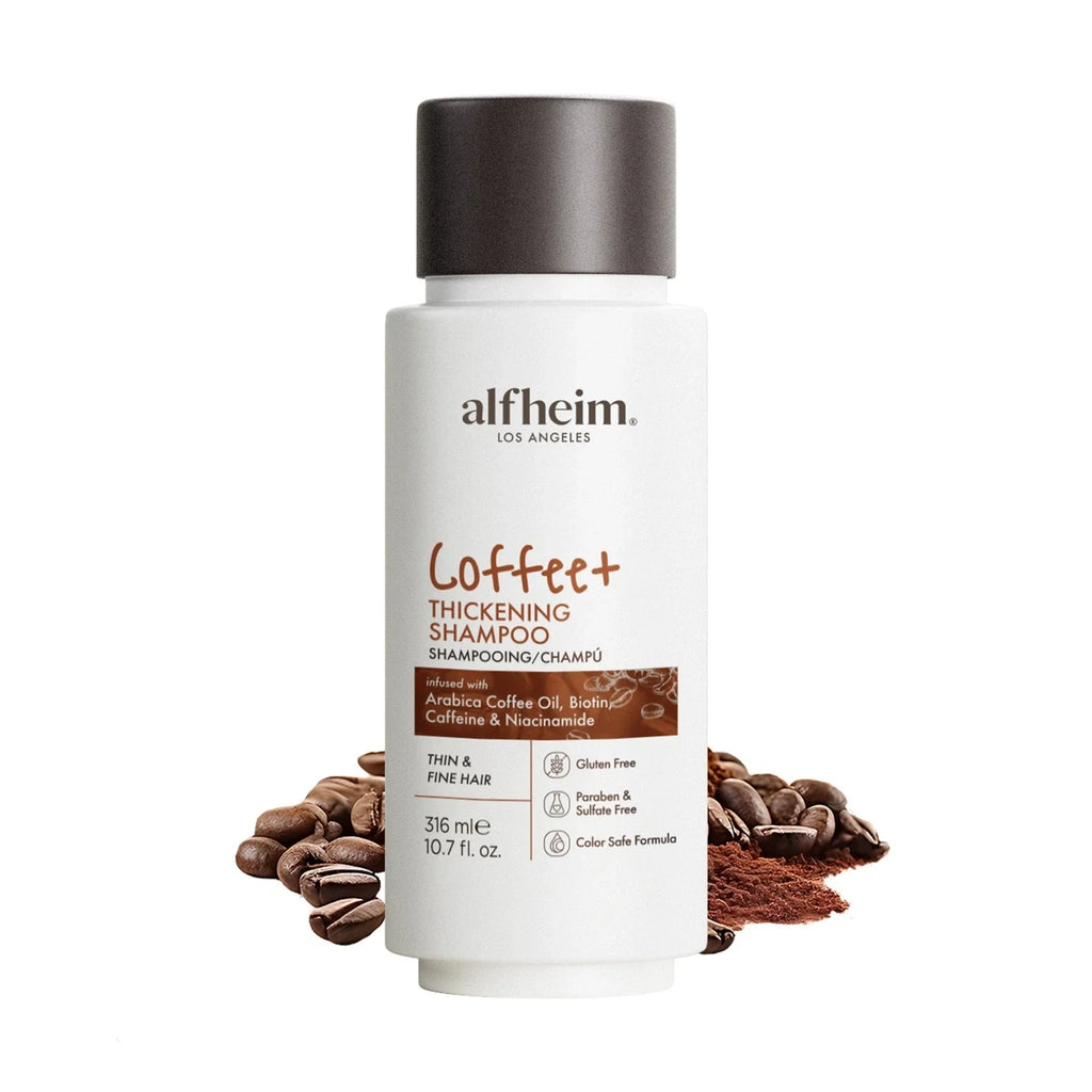 Alfheim Coffee Thickening Shampoo for Fine & Thinning Hair – Volumizing Moisturizing Hair Care