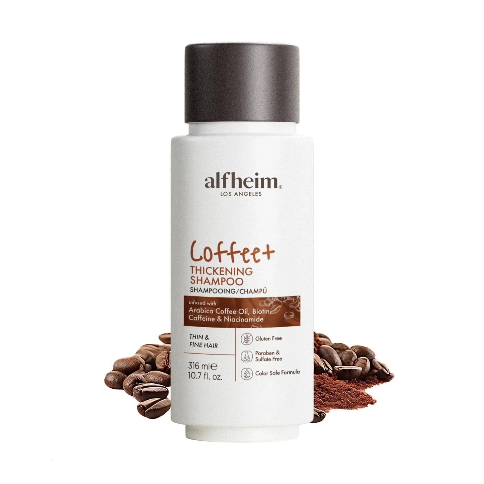 Alfheim Coffee Thickening Shampoo for Fine & Thinning Hair – Volumizing Moisturizing Hair Care